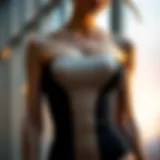 Elegant design of a strapless full body shaper showcasing its silhouette-enhancing features