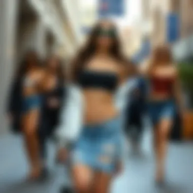 Trendy Styles: The Role of Shapewear in Modern Fashion Fashion-forward individuals styled in trendy outfits complemented by strapless full body shapers