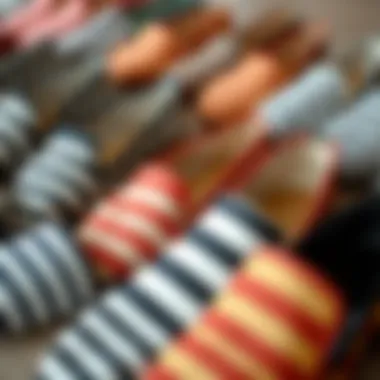 Diverse Striped Flats Collection A collection of striped shoe flats showcasing diverse patterns and colors