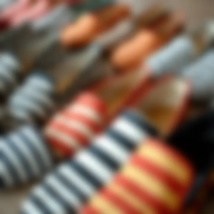 Diverse Striped Flats Collection A collection of striped shoe flats showcasing diverse patterns and colors