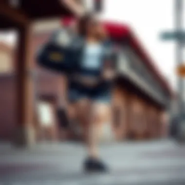 Contemporary Style with Plus Size Vintage Shorts A stylish individual wearing plus size vintage shorts in an urban setting, blending vintage fashion with contemporary aesthetics.