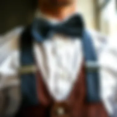 Textural Richness of Suspenders Dapper suspenders showcasing rich fabric texture