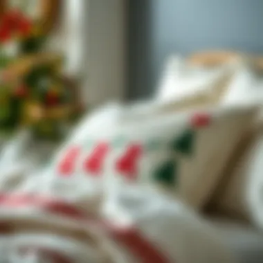 Sustainable Choices for the Holidays Collection of sustainable Christmas pillowcases showcasing eco-friendly materials