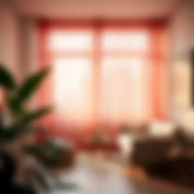 Sustainable Rose Sheer Curtains in an Eco-Friendly Setting Sustainable rose sheer curtains in an eco-friendly home