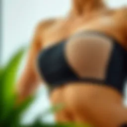 Close-up view of a sweat burner waist trainer showcasing its unique design and fabric texture.