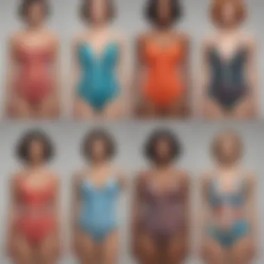 Diverse styles of all-over swimsuits