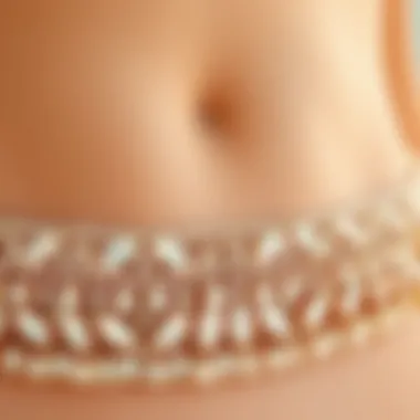 Close-up of Crystal Waist Chain Elegance A close-up of an elegant crystal waist chain adorned with sparkling gems