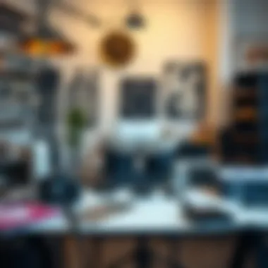 Creative Studio Space for Designing Waist Chains A creative studio space where crystal waist chains are designed and crafted