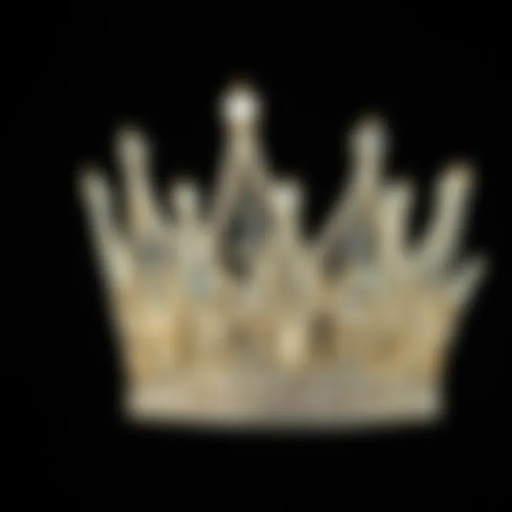 Intricate rhinestone crown design showcasing elegance