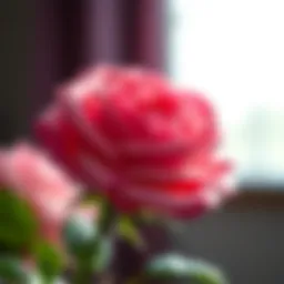 A close-up view of the Galaxy Rose showcasing its vibrant colors and enchanting details.