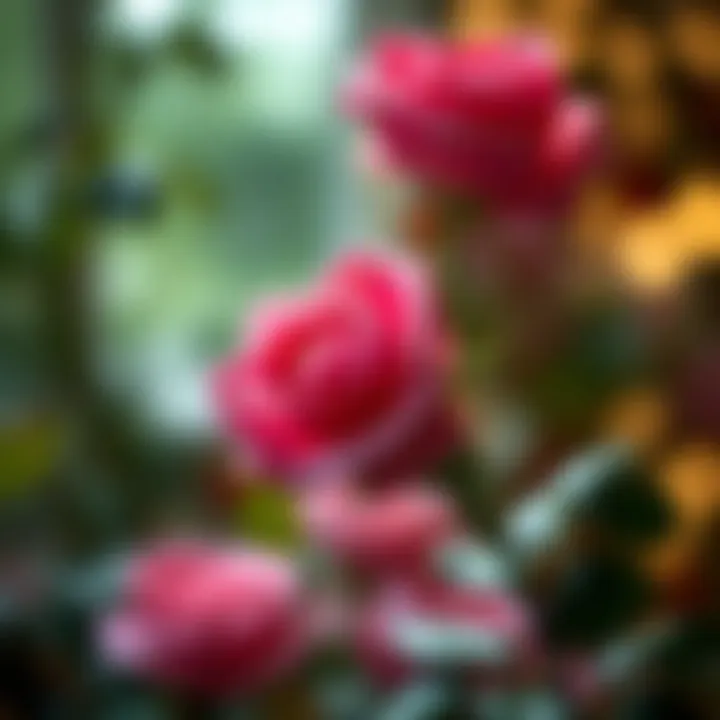 Picturesque Display of the Galaxy Rose A picturesque display of the Galaxy Rose with a soft, blurred background enhancing its beauty.