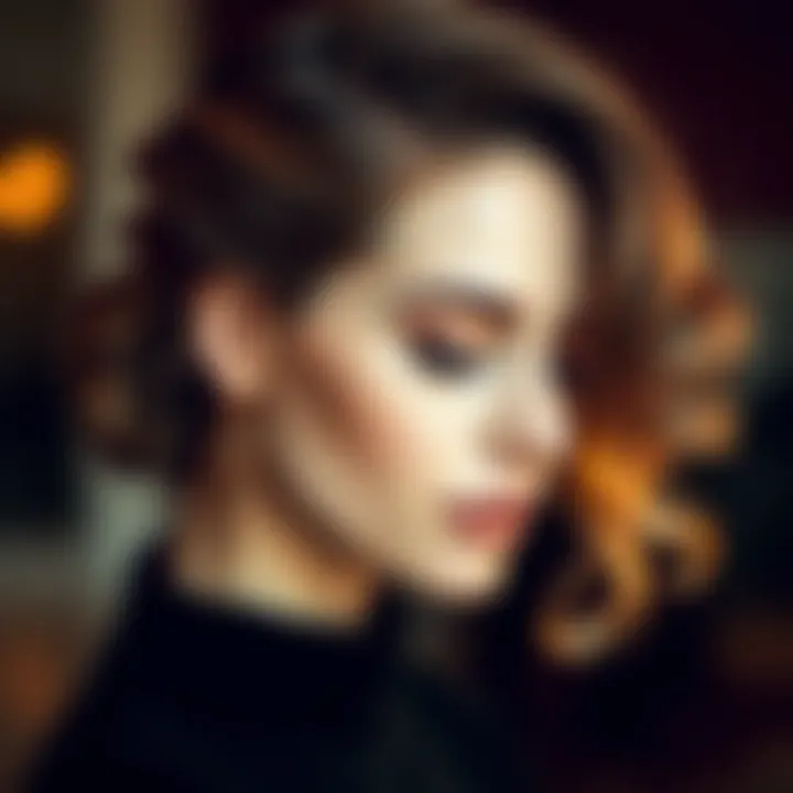 An elegant hairstyle achieved using a teasing hair brush