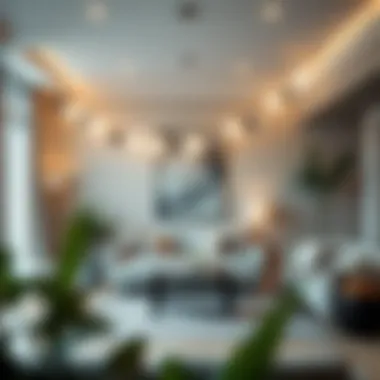 Contemporary styling of moon phase garlands in interior decor