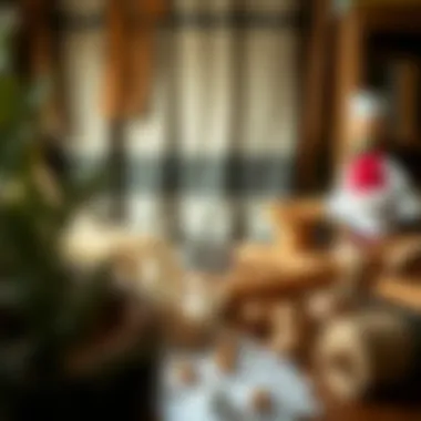 Crafting materials used in creating moon phase garlands