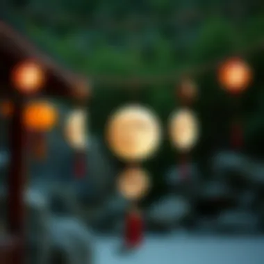 Cultural symbolism of the moon illustrated in a decorative format