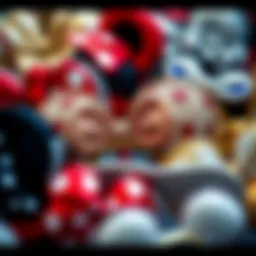 A close-up of various Disney Mickey ears showcasing different designs and styles