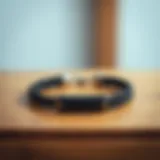 Stylish minimalist bracelet on a wooden surface