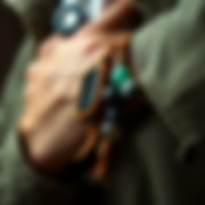 Sustainability in Accessory Choices Close-up of sustainable materials used in bracelets