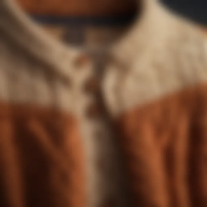 A close-up of a sustainably made cardigan, highlighting eco-friendly materials and the importance of sustainability in fashion.