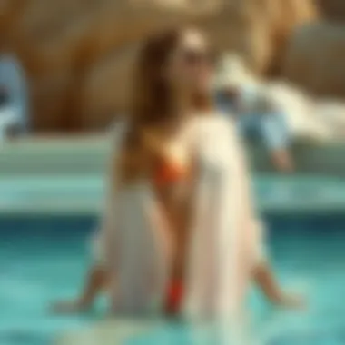 An artistic representation of swimwear cover-ups influencing personal style.