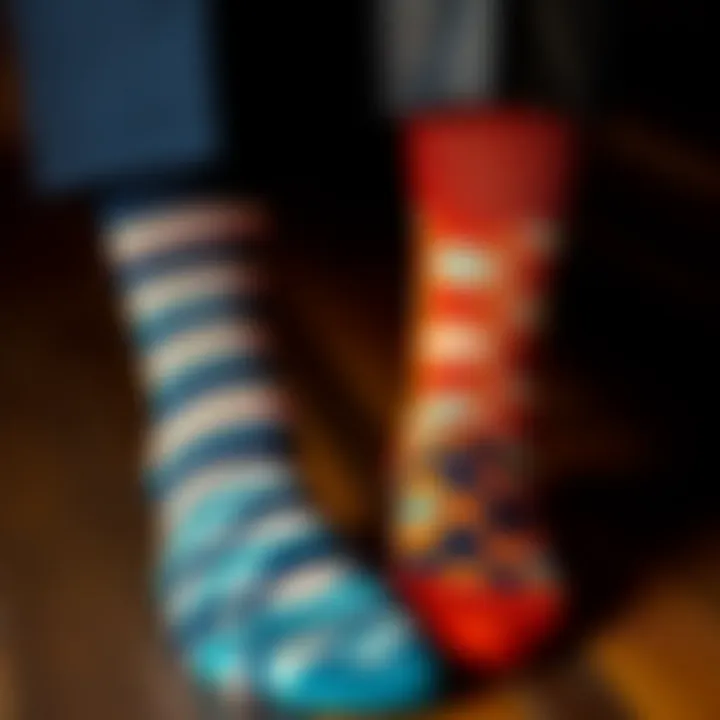 Trendy patterns and textures in groomsmen sock designs