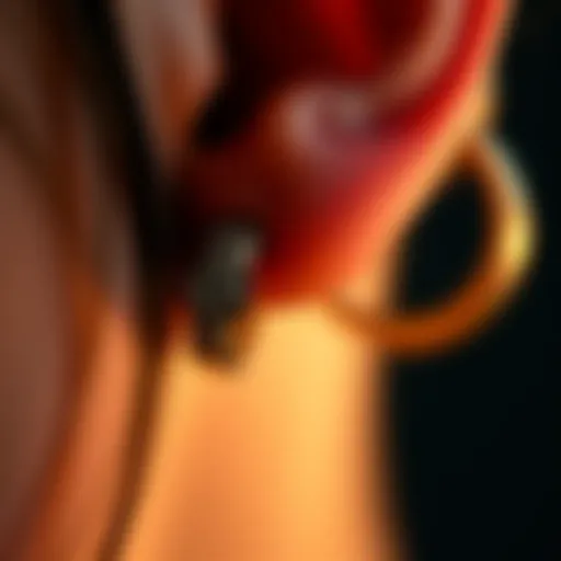 Intricate design of a septum hoop showcasing craftsmanship