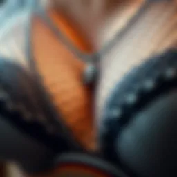 Close-up of intricate mesh fabric showcasing texture and detail