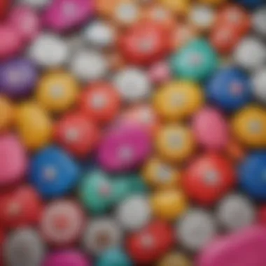 Diverse Designs of Plastic Coin Purses A vibrant assortment of plastic coin purses showcasing various designs and colors.