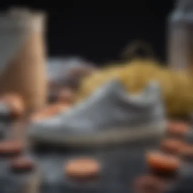 Sustainability in Footwear An infographic illustrating the sustainable materials used in modern sneaker production