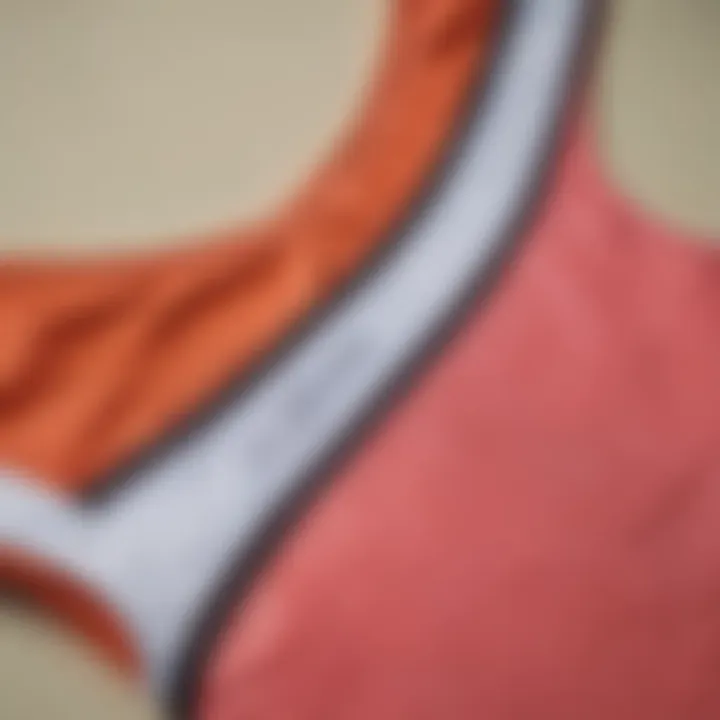 Close-up of premium fabric technology used in tankinis