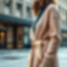 Elegant belted cardigan showcasing modern design