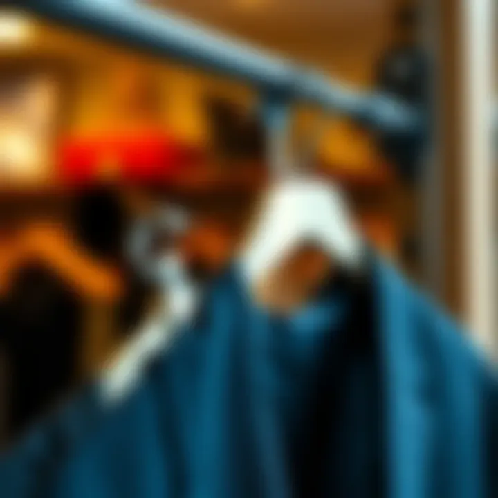 Innovative metal hanger showcasing functionality Durable metal pants hanger with clips in action