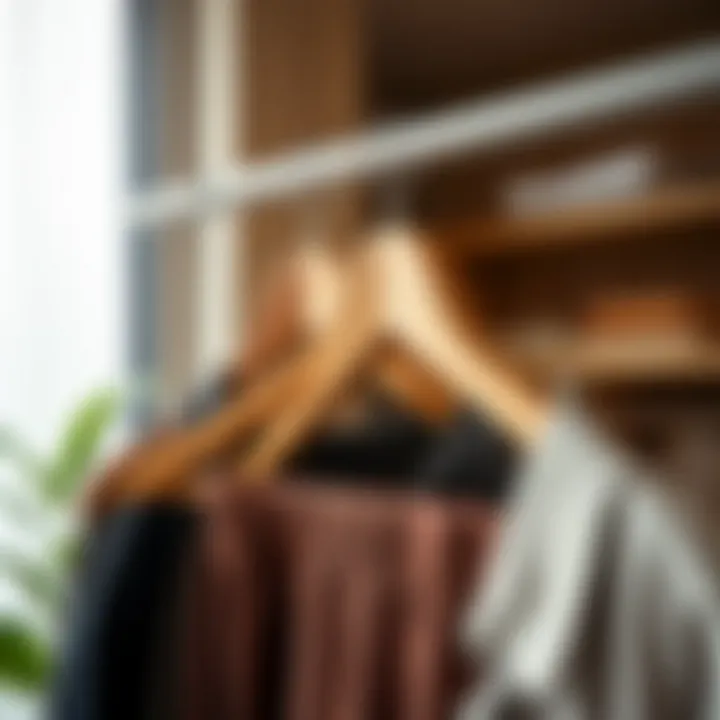 Elegant wooden design for optimal pants hanging Stylish wooden pants hanger with clips