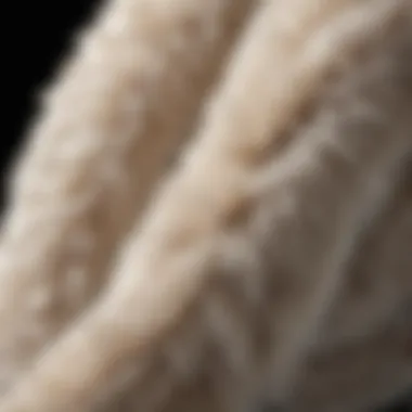 Luxurious faux fur ribbon texture showcasing its soft and plush quality