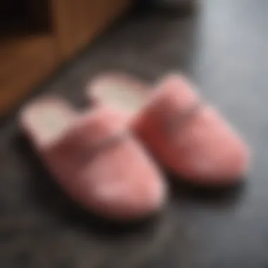 Stylish Indoor Slippers Arranged Elegantly Stylish indoor slippers arranged elegantly