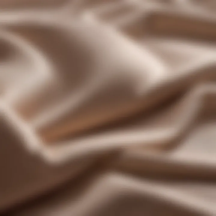 Close-up view of brushed microfiber fabric texture showcasing its softness