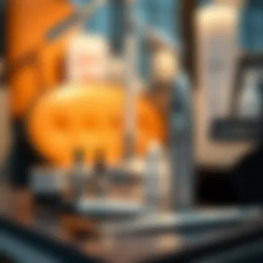 Eyebrow Maintenance Tools Tools and products for eyebrow maintenance displayed attractively