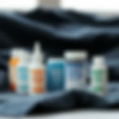 Eco-Friendly Fabric Mending Glues Eco-friendly fabric mending glue options arranged aesthetically