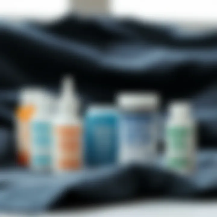 Eco-Friendly Fabric Mending Glues Eco-friendly fabric mending glue options arranged aesthetically