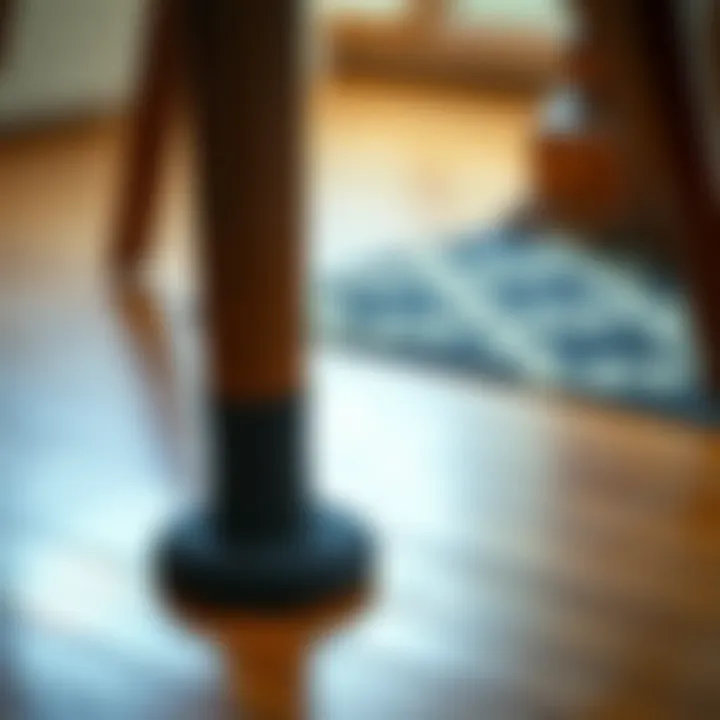 Felt Chair Leg Protector on Hardwood Floor Felt chair leg protector on hardwood floor