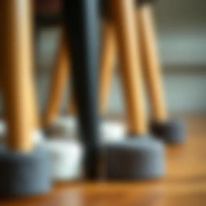 Variety of Felt Chair Leg Protectors Various types of felt chair leg protectors displayed
