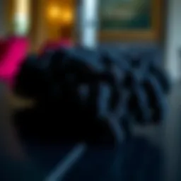 Elegant design of one inch perm rods showcased on a sleek surface