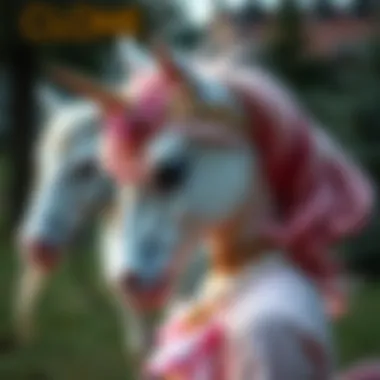 Cultural Significance of Unicorns A whimsical illustration depicting the cultural significance of unicorn motifs