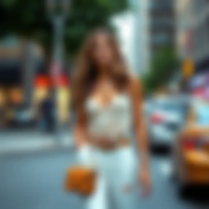 Urban Style with Camel Crossbody Bag Fashionable outfit paired with a camel crossbody bag in an urban setting