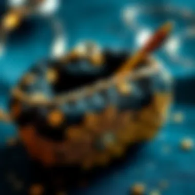 Fashionable Accessory Decorated with Gold Glitter Fashionable accessory decorated with gold glitter