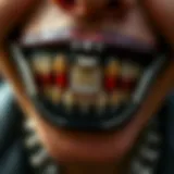 Intricate design of vampire grillz showcasing craftsmanship