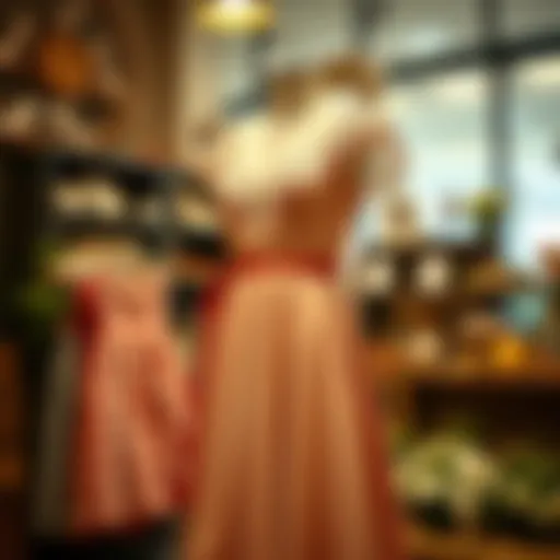 Charming vintage-inspired dress displayed in a boutique setting