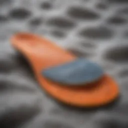 Close-up of premium thermal insoles showcasing insulation layers