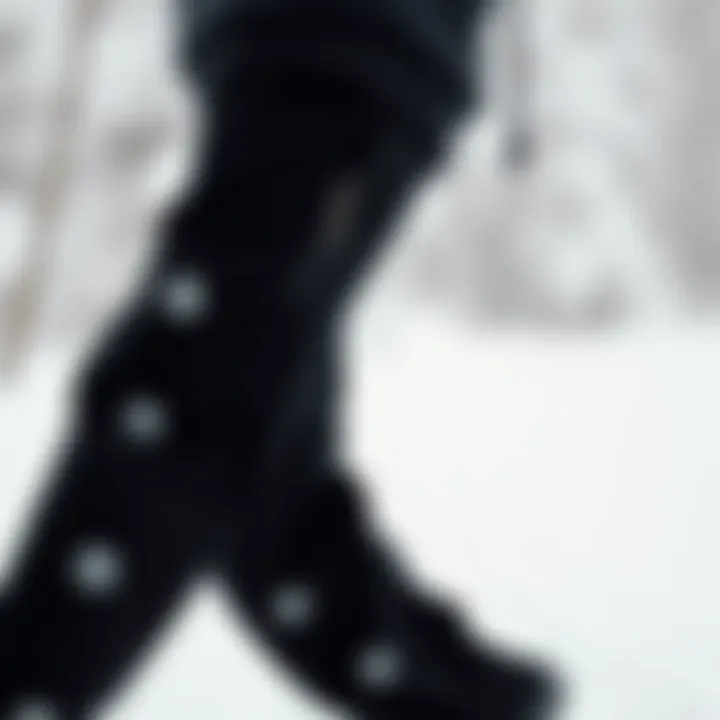 Chic Winter Jogger Pants in a Snowy Scene Stylish winter jogger pants showcased against a snowy backdrop