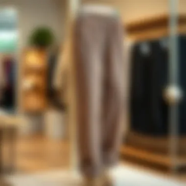 Stylish Elastic Cuff Pants Stylish elastic cuff pants on display in a boutique setting